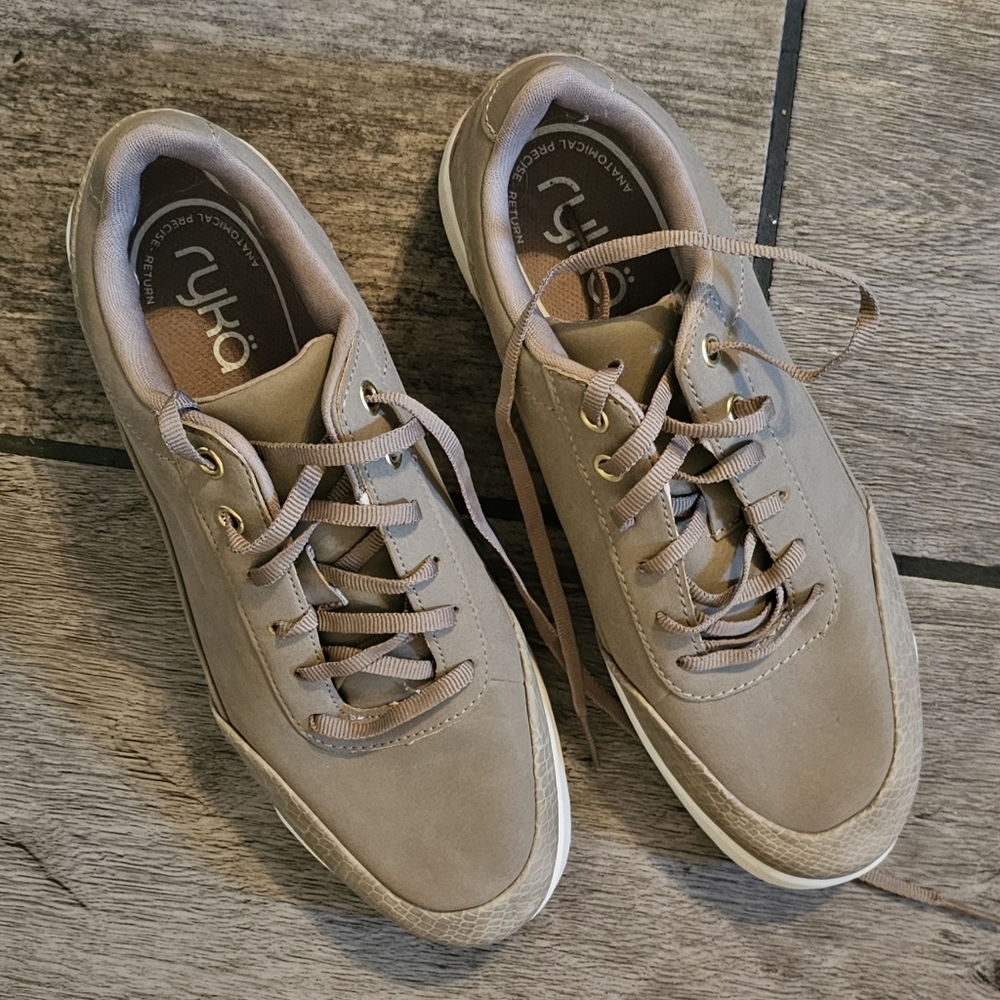 Ryka Taupe and gold sneakers! - Picture 2 of 3